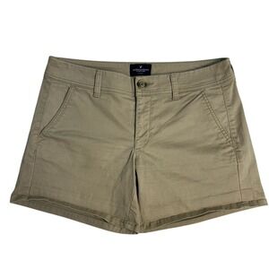 American Eagle Outfitters Women's Tan Midi Shorts 5" Inseam or 3.5" Rolled Sz. 6
